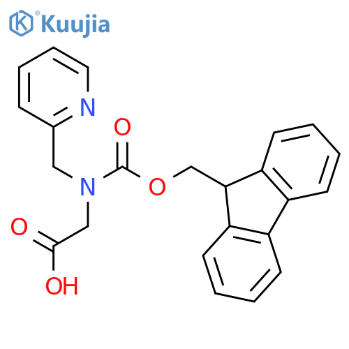 2-[9H-fluoren-9-ylmethoxycarbonyl(2-pyridylmethyl)amino]acetic acid structure