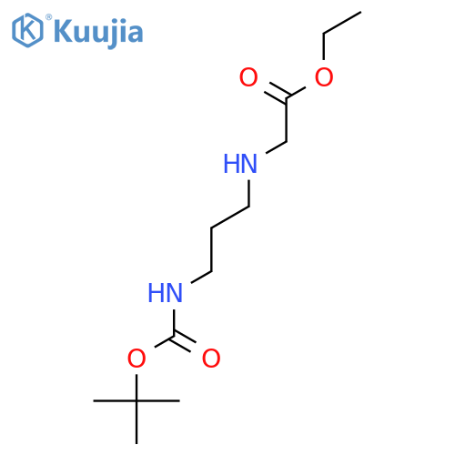 Ethyl 2-3-(2-Methylpropan-2-yl)oxycarbonylaminopropylaminoacetate structure