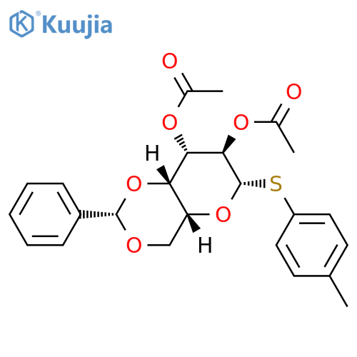 4-Methylphenyl 2,3-di-O-acetyl-4,6-O-benzylidene-1-thio-β-D-galactopyranoside structure