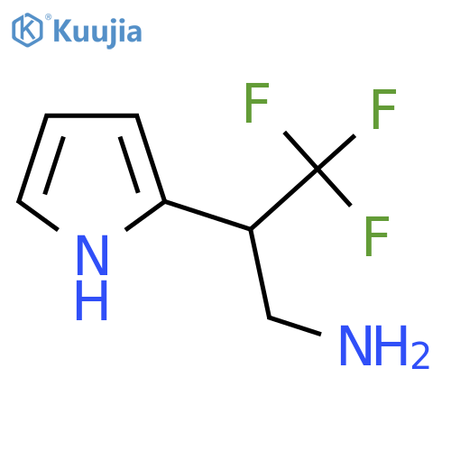3,3,3-trifluoro-2-(1H-pyrrol-2-yl)propan-1-amine structure
