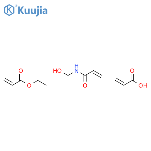 Ethyl 2-propenoate, 2-propenoic acid, N-(hydroxymethyl)-2-propenamide polymer structure