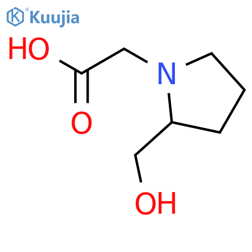 2-[(2S)-2-(hydroxymethyl)pyrrolidin-1-yl]acetic acid structure