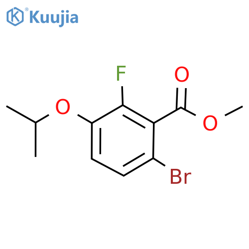 Benzoic acid, 6-bromo-2-fluoro-3-(1-methylethoxy)-, methyl ester structure