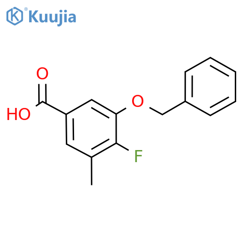 Benzoic acid, 4-fluoro-3-methyl-5-(phenylmethoxy)- structure
