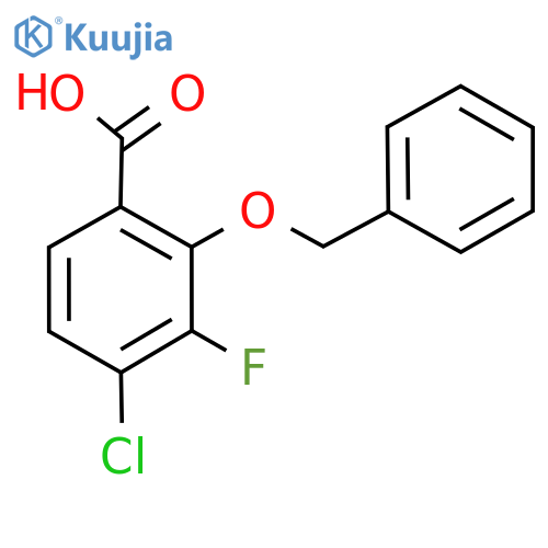 Benzoic acid, 4-chloro-3-fluoro-2-(phenylmethoxy)- structure