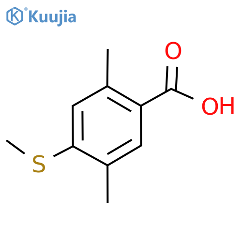 Benzoic acid, 2,5-dimethyl-4-(methylthio)- structure