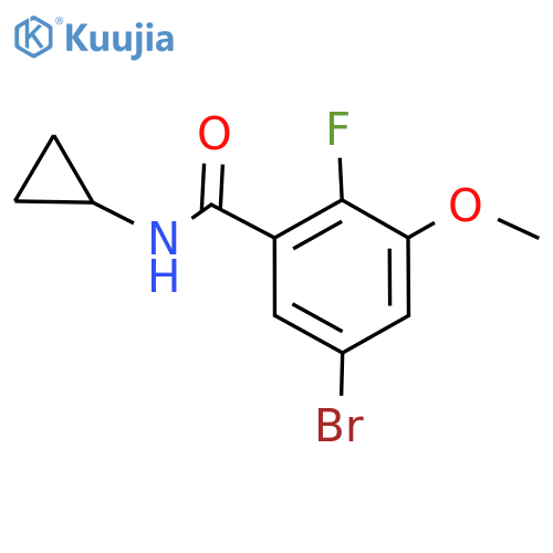 5-Bromo-N-cyclopropyl-2-fluoro-3-methoxybenzamide structure