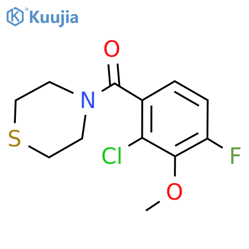 (2-Chloro-4-fluoro-3-methoxyphenyl)(thiomorpholino)methanone structure
