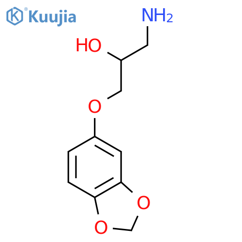 1-amino-3-(2H-1,3-benzodioxol-5-yloxy)propan-2-ol structure