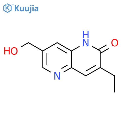 3-ethyl-7-(hydroxymethyl)-1,5-naphthyridin-2(1H)-one structure