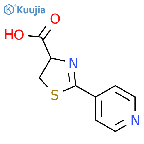 2-(Pyridin-4-yl)-4,5-dihydrothiazole-4-carboxylic acid structure
