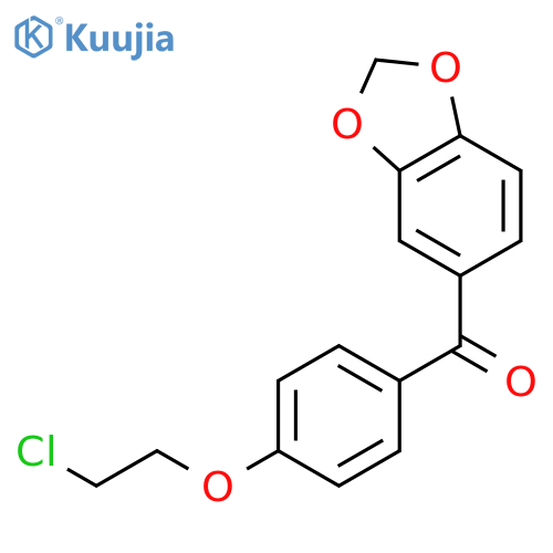 1,3-Benzodioxol-5-yl4-(2-chloroethoxy)phenylmethanone structure