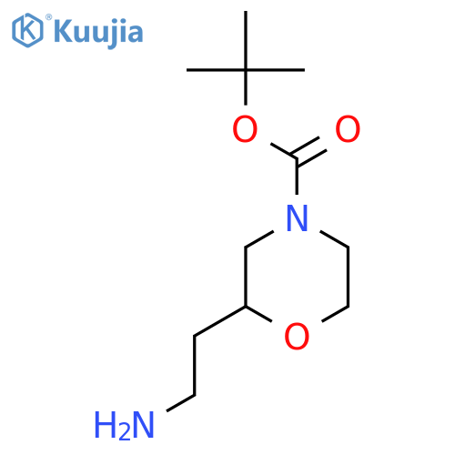 tert-Butyl 2-(2-Aminoethyl)morpholine-4-carboxylate hydrochloride structure