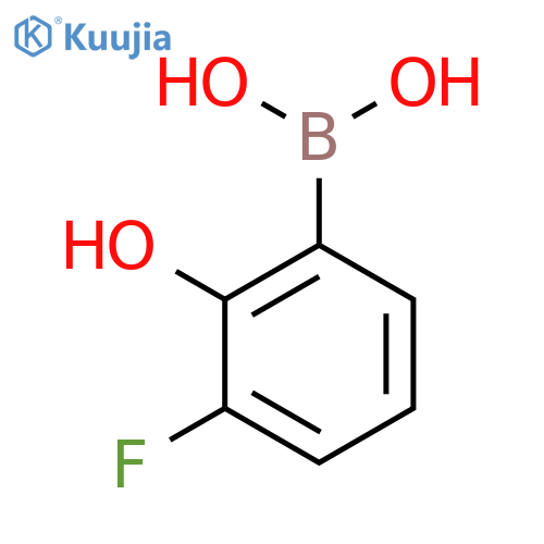 3-Fluoro-2-hydroxyphenylboronic acid structure