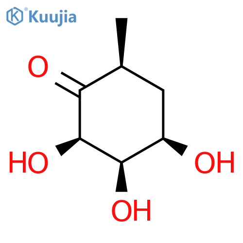 Cyclohexanone, 2,3,4-trihydroxy-6-methyl-, (2R,3R,4R,6S)- structure