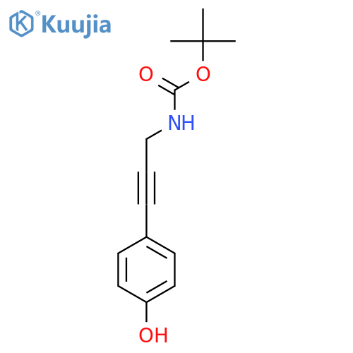 tert-butyl N-[3-(4-hydroxyphenyl)prop-2-yn-1-yl]carbamate structure