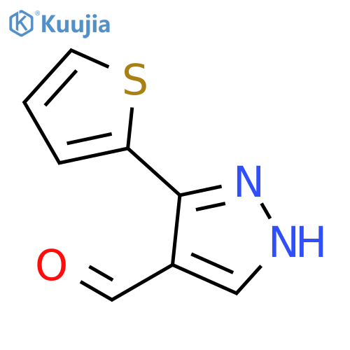 3-(Thiophen-2-yl)-1h-pyrazole-4-carbaldehyde structure