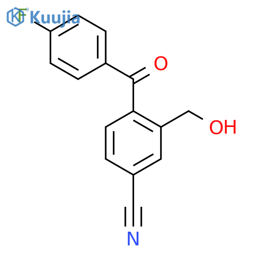 4-(4-Fluorobenzoyl)-3-hydroxymethylbenzonitrile structure