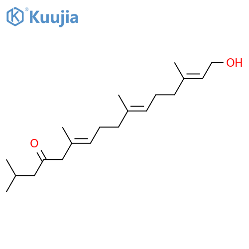 1-Hydroxy-2,6,10-phytatrien-13-one; (2E,6E,10E)-form structure