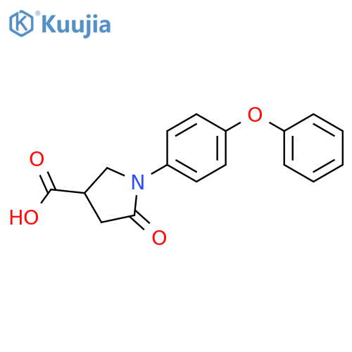 5-Oxo-1-(4-phenoxyphenyl)pyrrolidine-3-carboxylic acid structure