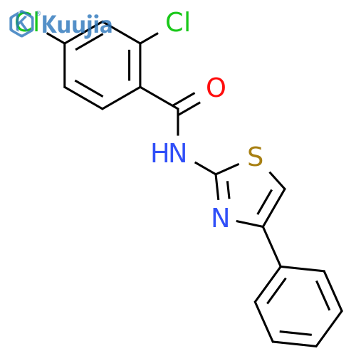 2,4-dichloro-N-(2Z)-4-phenyl-2,3-dihydro-1,3-thiazol-2-ylidenebenzamide structure