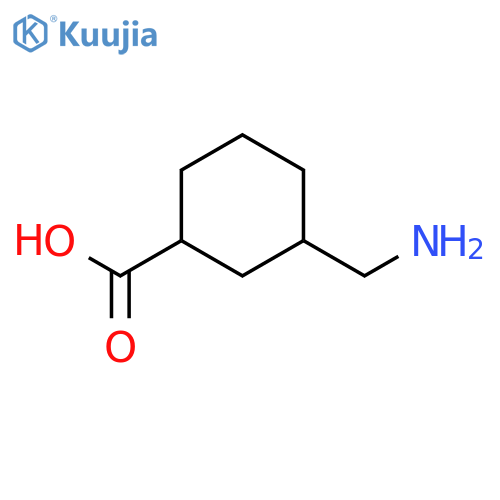 3-(aminomethyl)cyclohexane-1-carboxylic acid structure