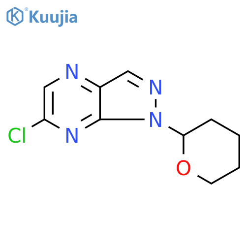 6-chloro-1-tetrahydropyran-2-yl-pyrazolo[3,4-b]pyrazine structure
