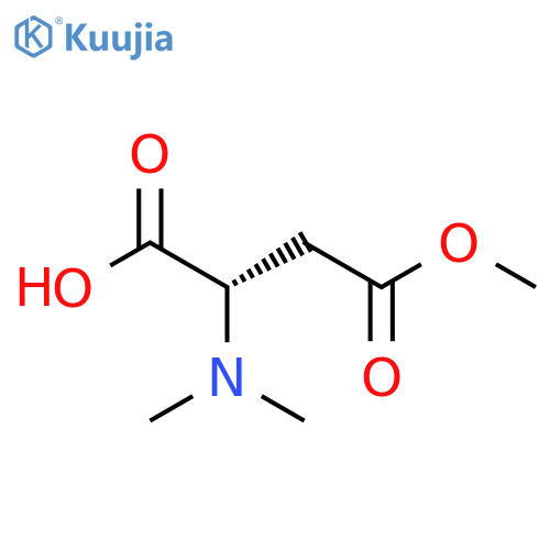 (2S)-2-(dimethylamino)-4-methoxy-4-oxobutanoic acid structure