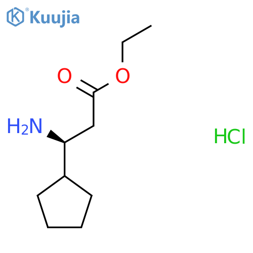 ethyl (3S)-3-amino-3-cyclopentylpropanoate hydrochloride structure