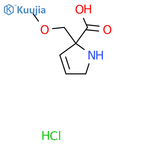 2-(methoxymethyl)-2,5-dihydro-1H-pyrrole-2-carboxylic acid hydrochloride structure