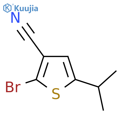 2-Bromo-5-(propan-2-yl)thiophene-3-carbonitrile structure