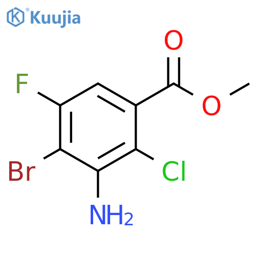 methyl 3-amino-4-bromo-2-chloro-5-fluorobenzoate structure