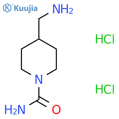 4-(aminomethyl)piperidine-1-carboxamide dihydrochloride structure