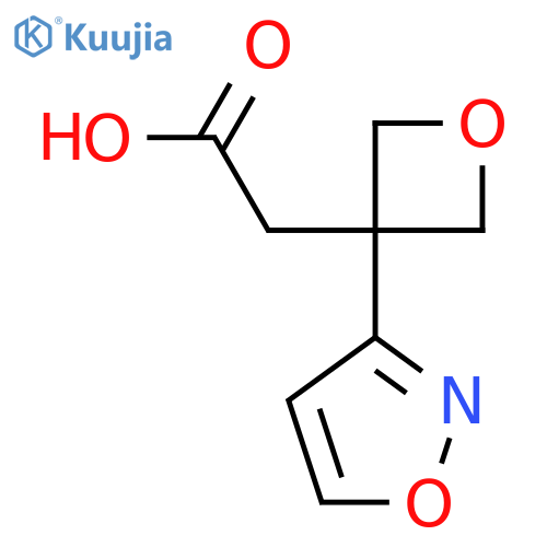 2-3-(1,2-oxazol-3-yl)oxetan-3-ylacetic acid structure