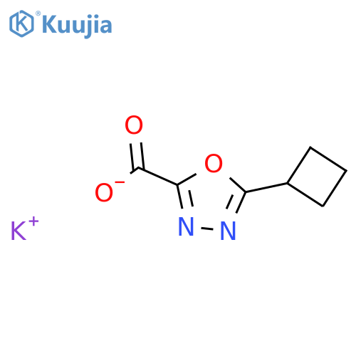 potassium 5-cyclobutyl-1,3,4-oxadiazole-2-carboxylate structure