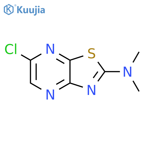 6-chloro-N,N-dimethyl-1,3thiazolo4,5-bpyrazin-2-amine structure