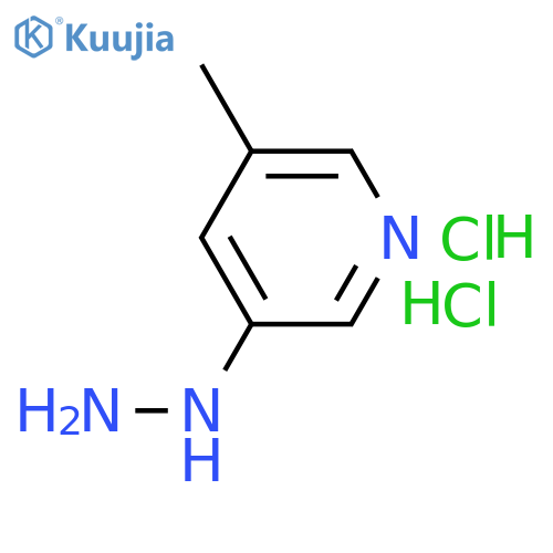 3-hydrazinyl-5-methylpyridine dihydrochloride structure