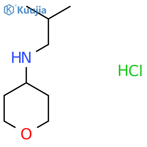 N-(2-methylpropyl)oxan-4-amine hydrochloride structure