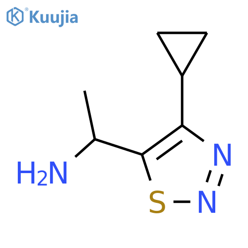 1-(4-Cyclopropyl-1,2,3-thiadiazol-5-yl)ethan-1-amine structure
