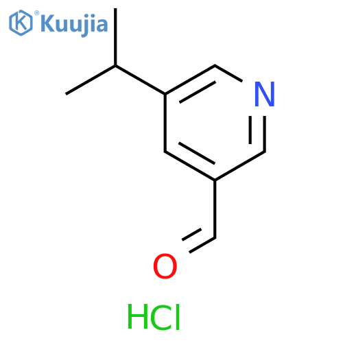 5-(propan-2-yl)pyridine-3-carbaldehyde hydrochloride structure