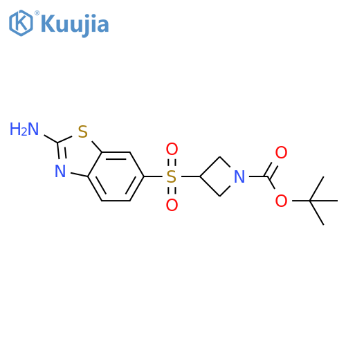 tert-butyl 3-(2-amino-1,3-benzothiazol-6-yl)sulfonylazetidine-1-carboxylate structure