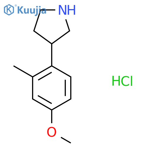 3-(4-methoxy-2-methylphenyl)pyrrolidine hydrochloride structure