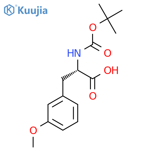 (2S)-2-{(tert-butoxy)carbonylamino}-3-(3-methoxyphenyl)propanoic acid structure