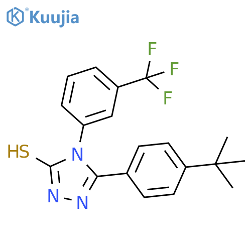 5-(4-TERT-BUTYLPHENYL)-4-[3-(TRIFLUOROMETHYL)PHENYL]-1,2,4-TRIAZOLE-3-THIOL structure