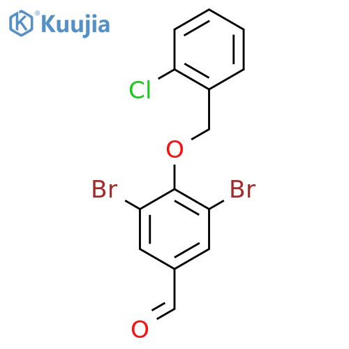 3,5-Dibromo-4-(2-chlorobenzyl)oxybenzaldehyde structure