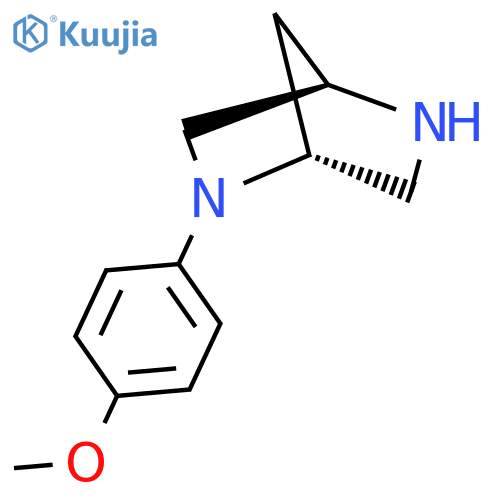 (1R,4R)-2-(4-methoxyphenyl)-2,5-diazabicyclo[2.2.1]heptane structure