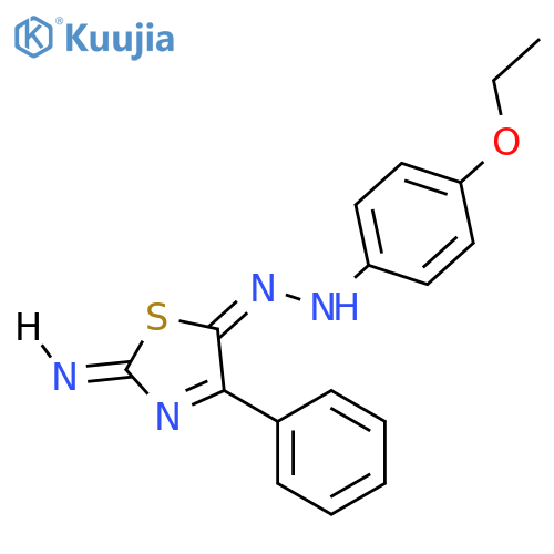 4-ethoxy-N-[(Z)-(2-imino-4-phenyl-1,3-thiazol-5-ylidene)amino]aniline structure