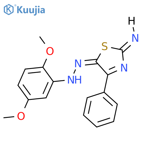 2-Thiazolamine,5-[2-(2,5-dimethoxyphenyl)diazenyl]-4-phenyl- structure