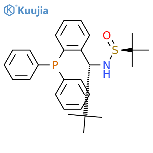 2-Propanesulfinamide, N-[(1R)-1-[2-(diphenylphosphino)phenyl]-2,2-dimethylpropyl]-2-methyl-, [S(S)]- structure