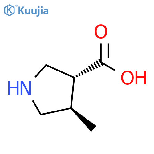 rac-(3R,4R)-4-methylpyrrolidine-3-carboxylic acid structure